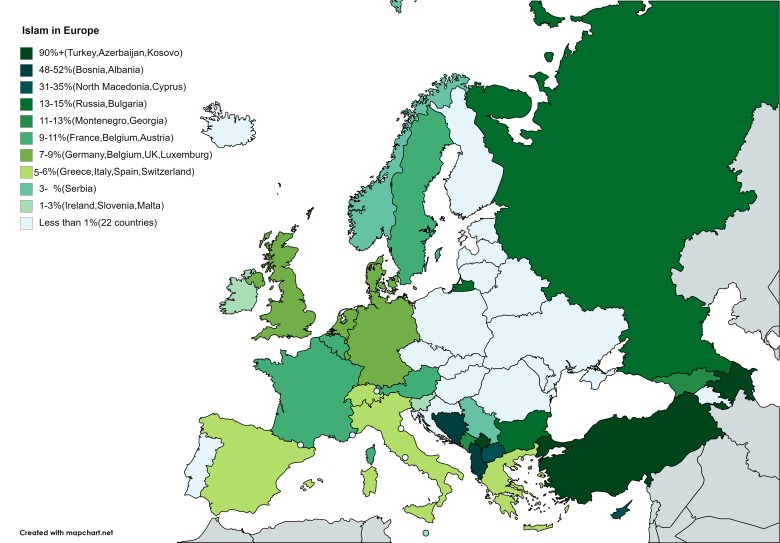Islam w Europie, 2020