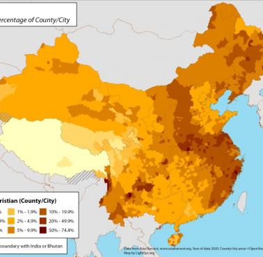 Chrześcijanie w Chinach, 2020 (szacowana liczba ok. 100-150 mln wiernych)