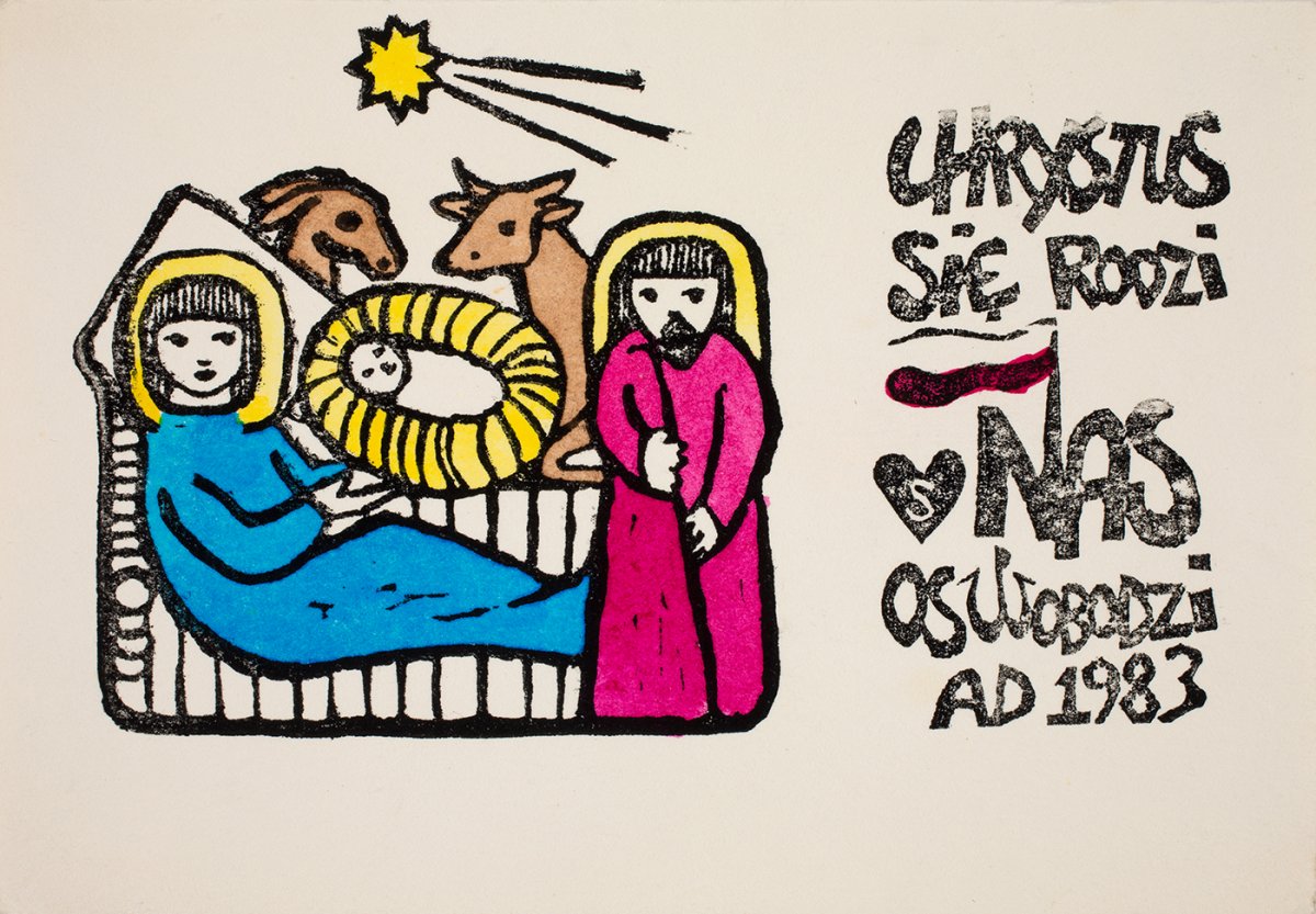 Chrystus się rodzi, podziemna kartka Solidarności z 1983 roku, IPN
