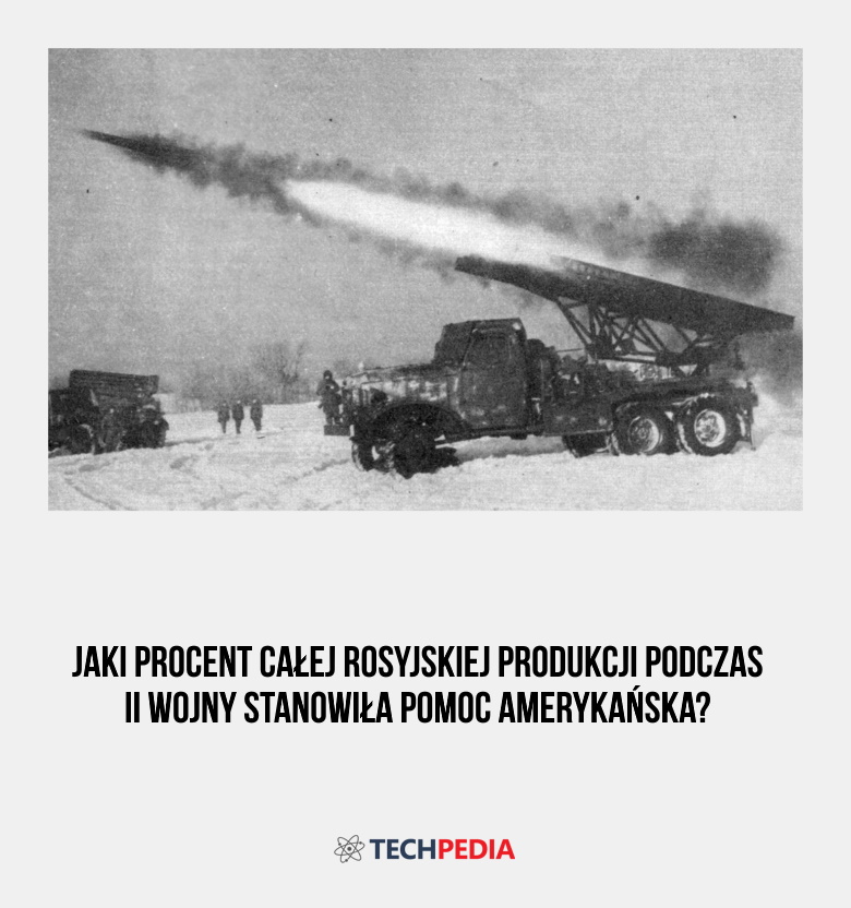 Jaki procent całej rosyjskiej produkcji podczas II wojny stanowiła pomoc amerykańska?