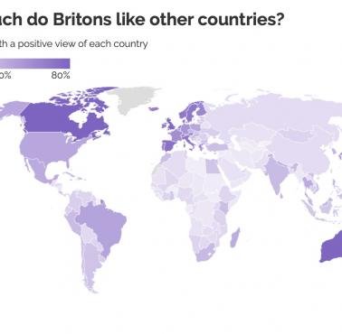 Jak bardzo Brytyjczycy lubią inne kraje?
