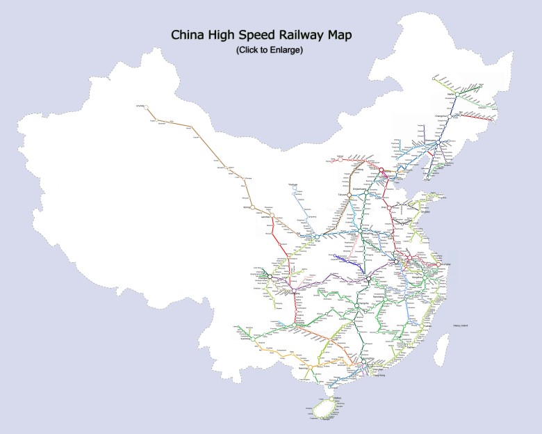 Sieć kolei dużych prędkości w Chinach, 2020