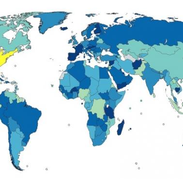 Liczba dni płatnego urlopu, która przysługuje pracownikami w różnych państwach świata (bez świąt i dni ustawowo wolnych)