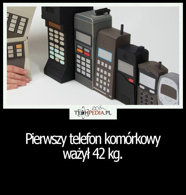 Pierwszy telefon komórkowy ważył ...