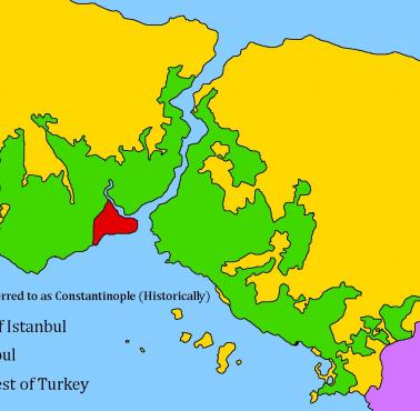 Różnica między Konstantynopolem, Stambułem i całą aglomeracją