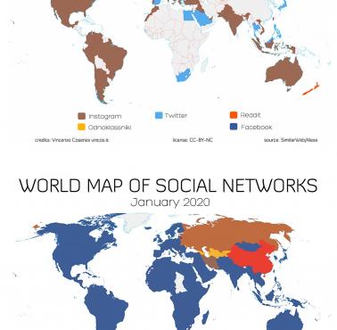Geopolityka: Najpopularniejsze sieci społecznościowe na świecie