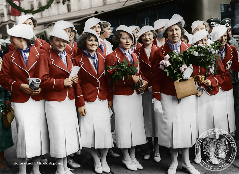 Żeńska reprezentacja Polski, na Letnich Igrzyskach Olimpijskich w Berlinie w 1936 roku.