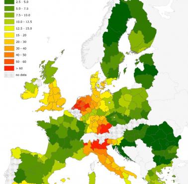 Koszt ziemi rolniczej w całej Unii Europejskiej, 2016