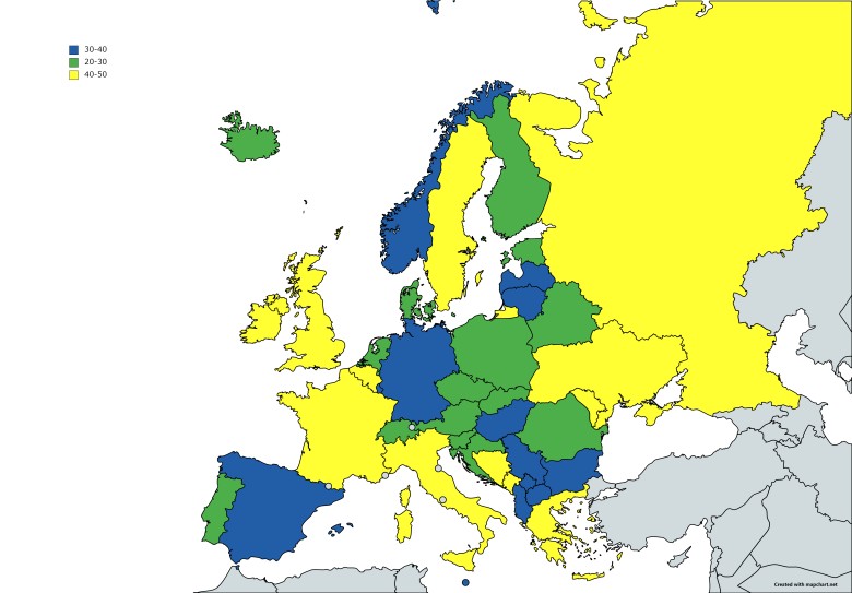 Wskaźniki przestępczości w Europie 2020
