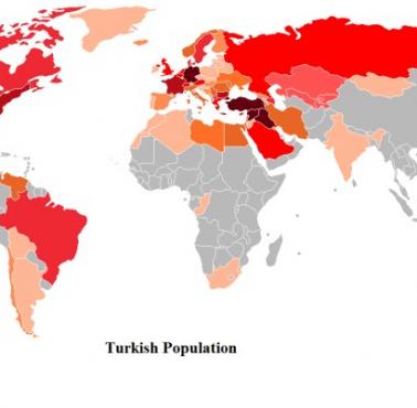 Populacja Turków w każdym kraju na świecie