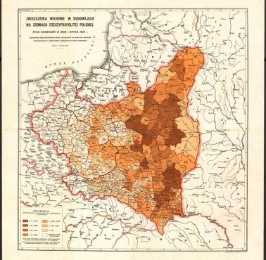 1923 aktualny stan zniszczeń wojennych na terenie