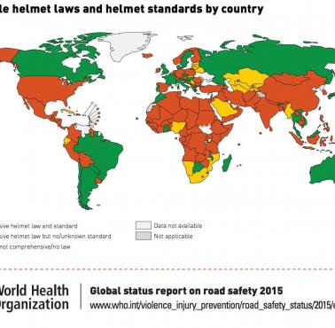 Przepisy dotyczące kasków motocyklowych i normy dotyczące kasków w poszczególnych krajach