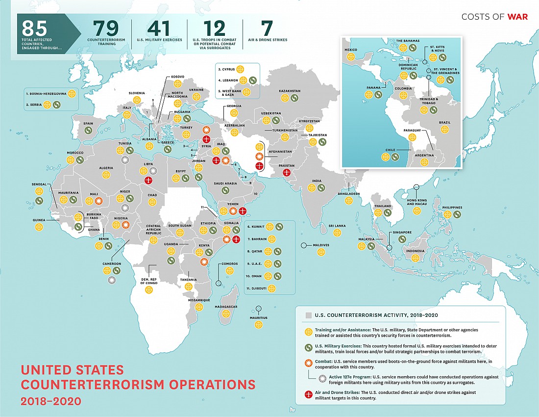Stany Zjednoczone, operacje antyterrorystyczne, 2018–2020