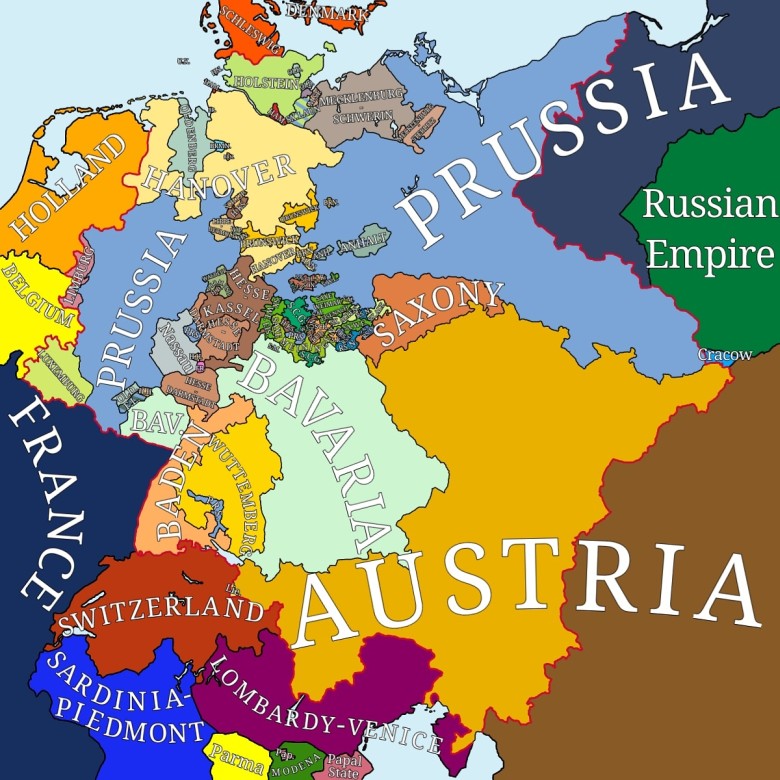 Związek Niemiecki (niem. Deutscher Bund) w 1838 roku