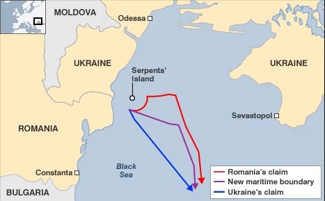 Granica morska rumuńsko-ukraińska ustanowiona przez Międzynarodowy Trybunał Sprawiedliwości