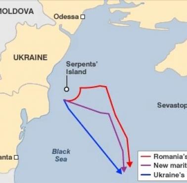 Granica morska rumuńsko-ukraińska ustanowiona przez Międzynarodowy Trybunał Sprawiedliwości