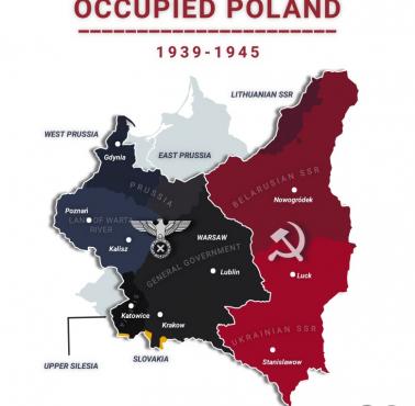 Mapa okupowanej Polski, 1939-1945