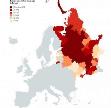 Rosyjski jako język ojczysty w Europie