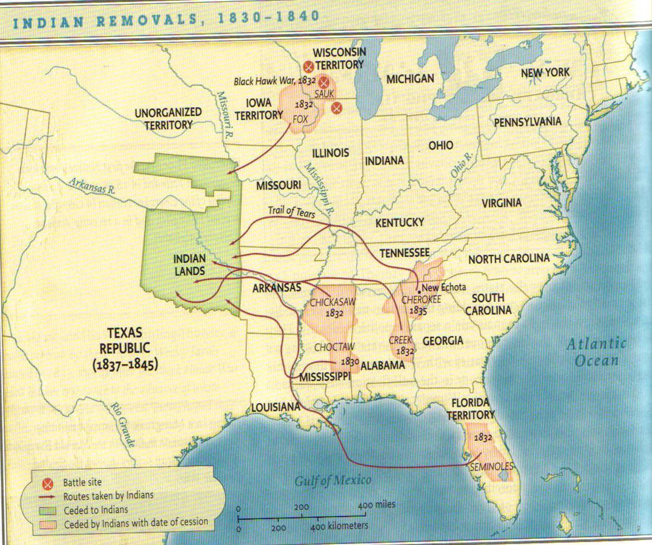 Deportacje Indian w USA w latach 1830-1840