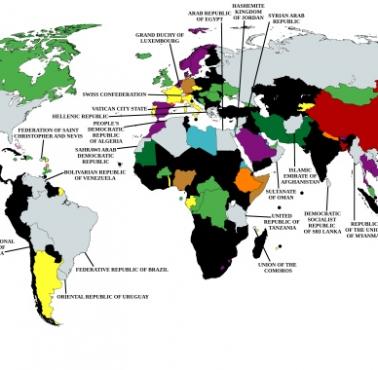 Oficjalne nazwy wszystkich państw świata