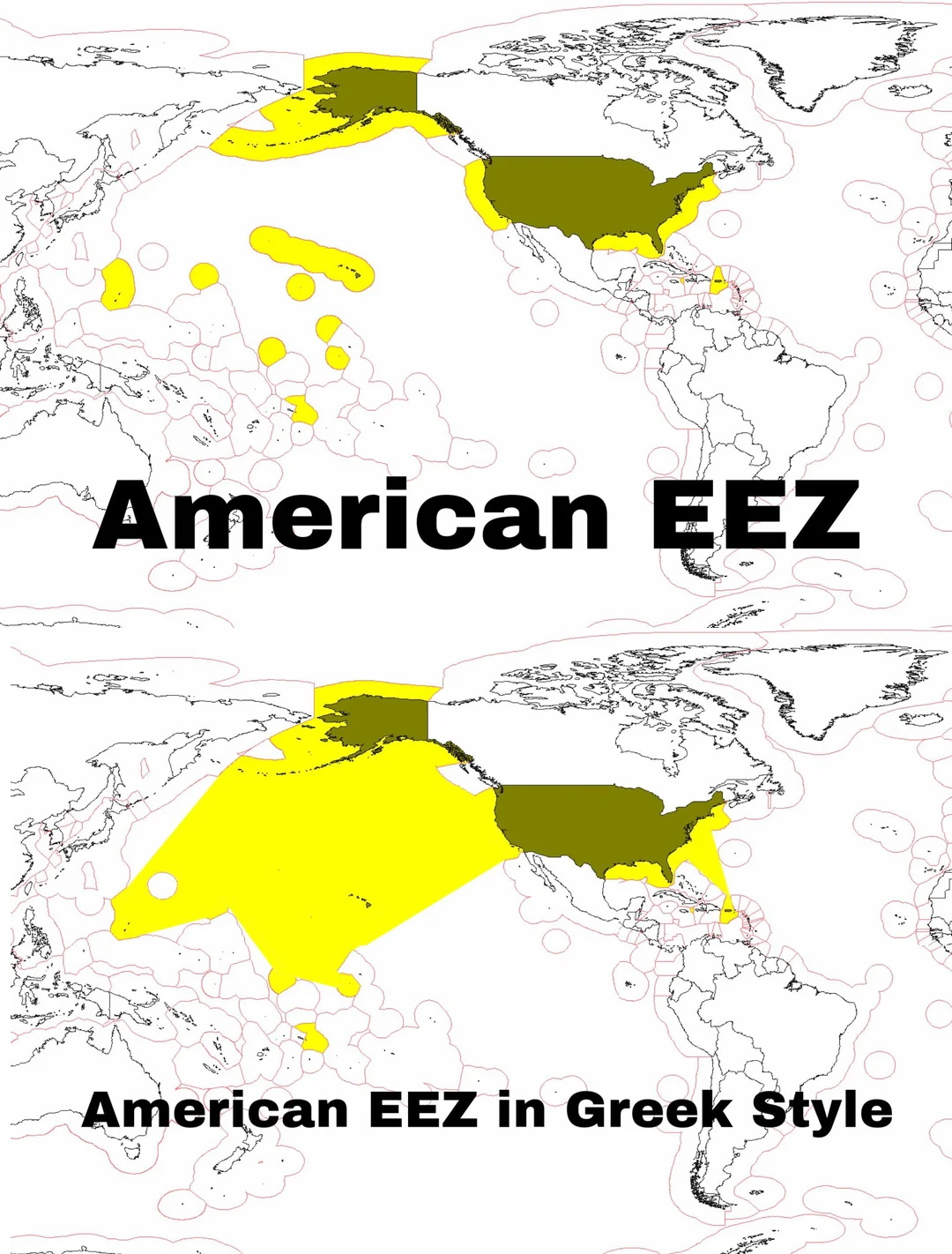 Wyłączna strefa ekonomiczna USA (EEZ - Exclusive Economic Zones)