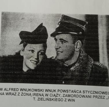 W lipcu 1946 por. WiN Tadeusza Zielińskiego "Igły" likwidują zbrodniarza KBW - Alfreda Wnukowskiego i 7 jego ochroniarzy