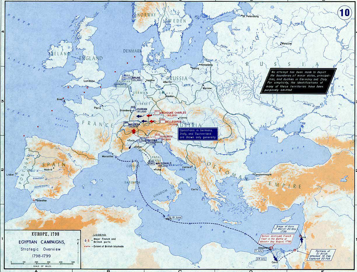 Sytuacja strategiczna w Europie w latach 1798-1799