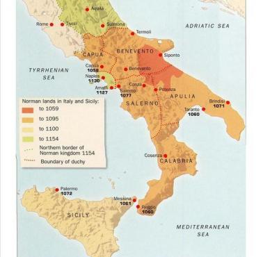 Podbój Normanów na Sycylii i południowych Włoszech, 1050-1150