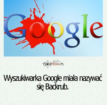 Wyszukiwarka Google miała nazywać się ...