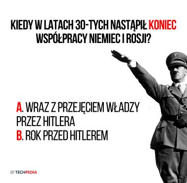 Kiedy w latach 30-tych nastąpił koniec współpracy Niemiec i Rosji?