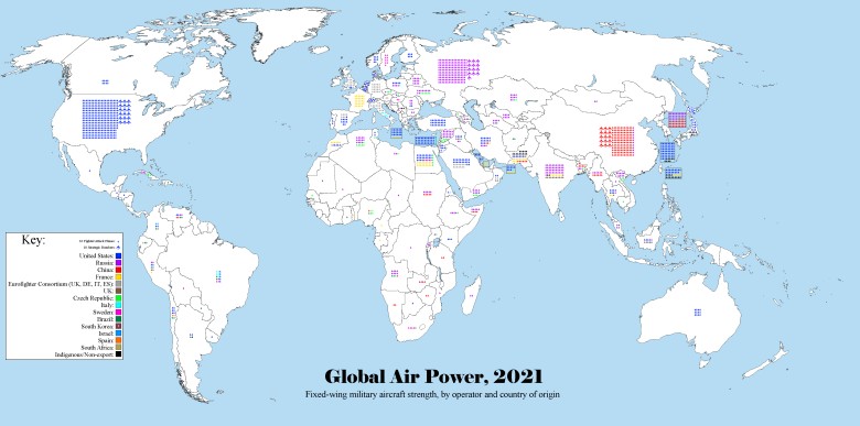 Ocena sił lotniczych danego państwa, Global Air Power, 2021