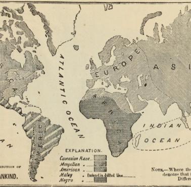 Mapa 5 ras autorstwa Johanna Friedricha, 1889