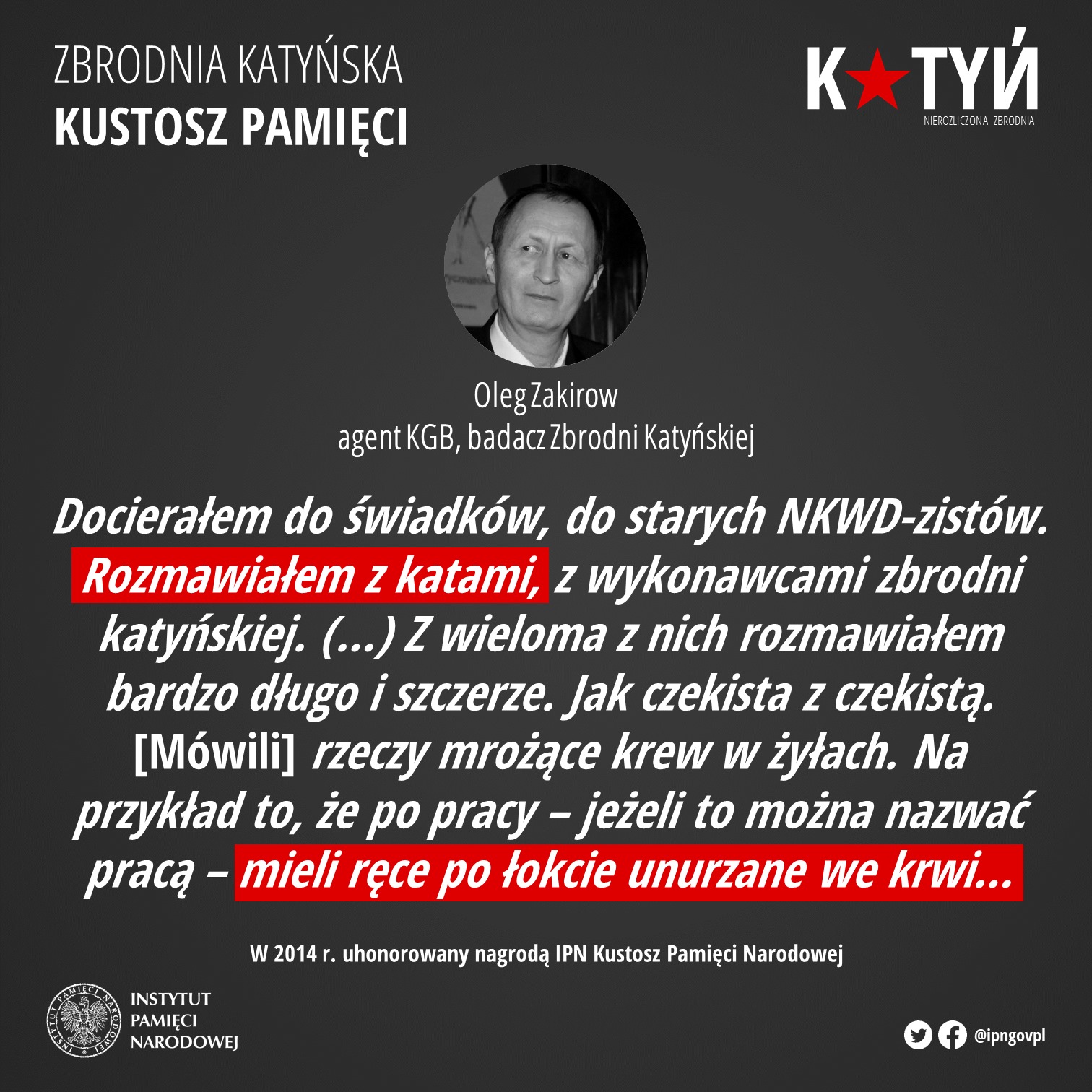 Major KGB, orędownik prawdy, przyjaciel Polaków.  Były funkcjonariusz KGB w stopniu majora Oleg Zakirow na własną rękę prowadził