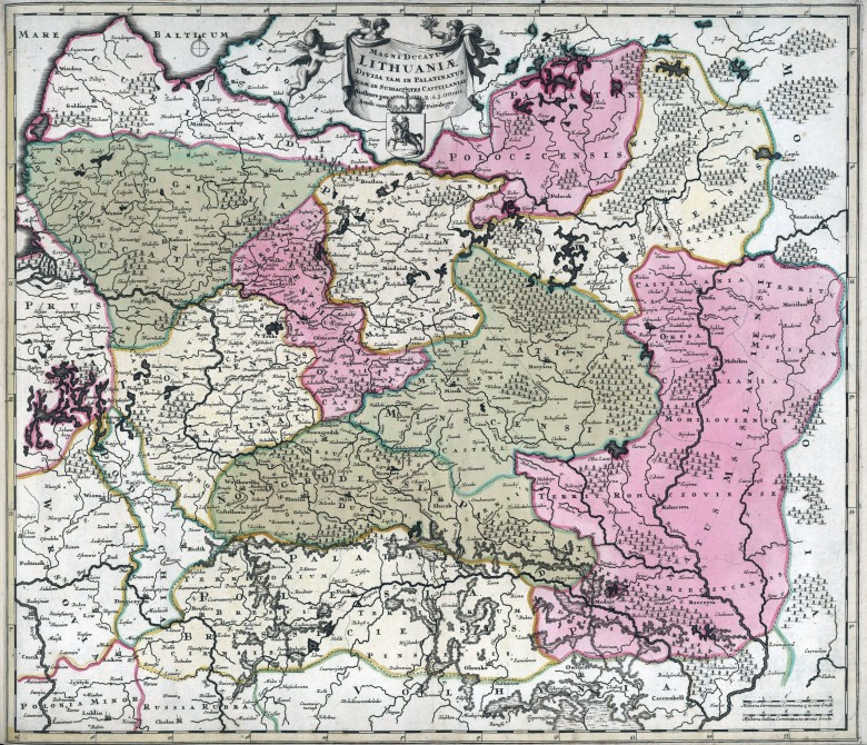 Mapa Wielkiego Księstwa Litewskiego w 1788 roku
