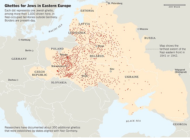 Wszystkie getta w okupowanej przez Niemców Europie Wschodniej