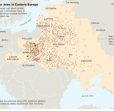 Wszystkie getta w okupowanej przez Niemców Europie Wschodniej