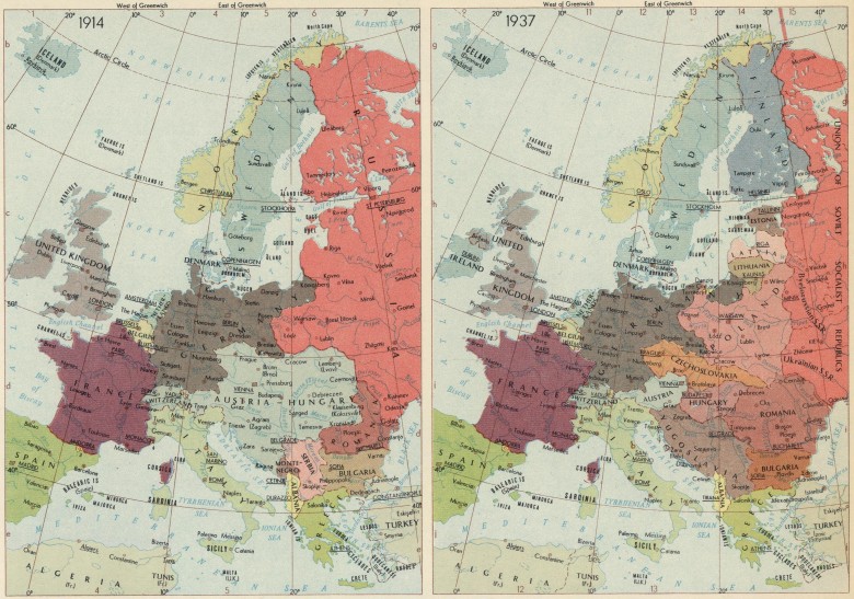 Granice państw europejskich w 1914 i 1937 roku
