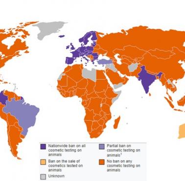 Światowe przepisy dotyczące testowania kosmetyków na zwierzętach, wikipedia