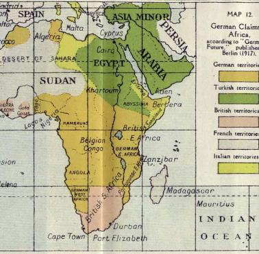Plany podziału Afryki przez Niemcy po I wojnie, 1917