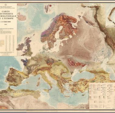 Tektoniczna mapa reliefowa Europy, 1962