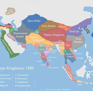 Azja w roku 1200 przed podbojem Mongołów