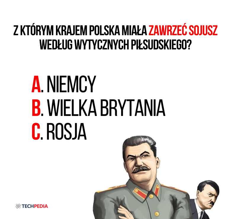 Z którym krajem Polska miała zawrzeć sojusz według wytycznych Piłsudskiego?