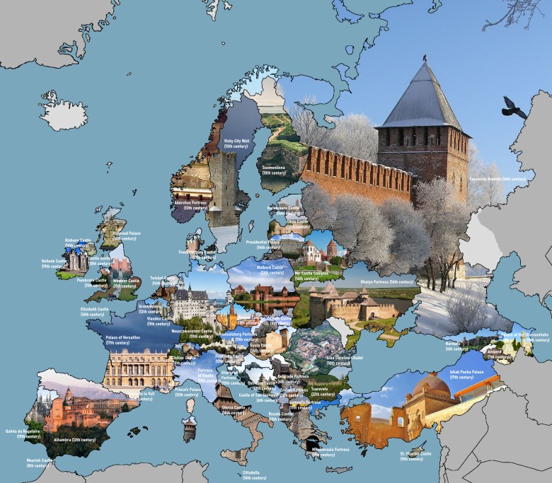 Najpopularniejsze zamki w poszczególnych krajach Europy (według Tripadvisor)
