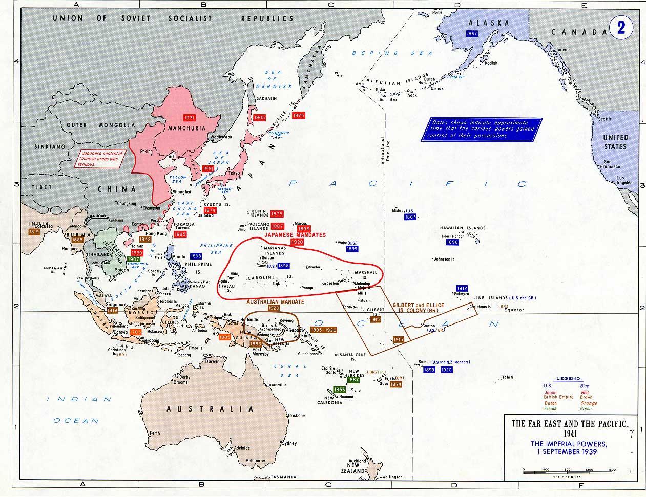 Kolonie w Azji przed II wojną