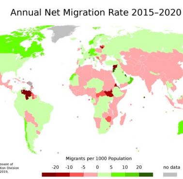 Roczny wskaźnik migracji netto 2015-2020