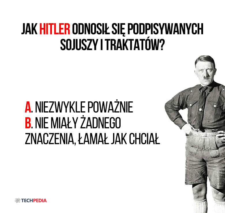 Jak Hitler odnosił się podpisywanych sojuszy i traktatów?