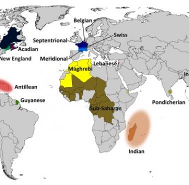 Odmiany języka francuskiego na świecie