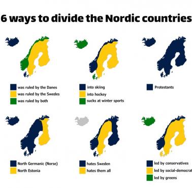 6 sposobów na podzielenie Skandynawii