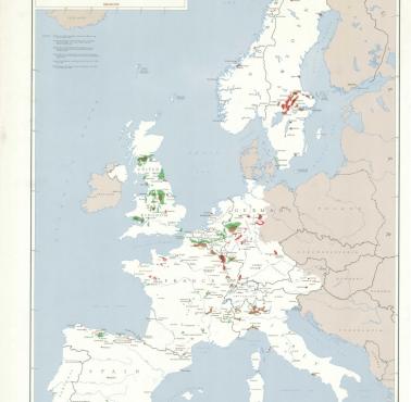 Złoża rud żelaza i węgla w Europie Zachodniej, 1953