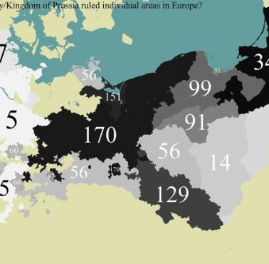 Ile lat Prusy rządziły poszczególnymi obszarami Europy w latach 1525 - 1871